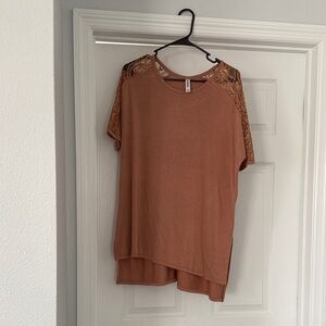 Zenana Outfitters Short Sleeve Top - Tan